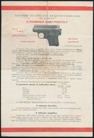 Cca 1930-1940 A Frommer Baby-pisztoly Kétoldalas Ismertetője, Fegyver- és Gépgyár Részvénytársaság - Unclassified