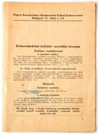 Cca 1950 Kiskereskedelmi Kollektív Szerződés Kivonata, Pp.:16, 20x15cm - Unclassified