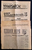 1956 Október 24- November 7. A Viharsarok és A Szabad Viharsarok, Vásárhelyi Nemzeti Újság, Szeged Népe (induló Szám)  C - Non Classés