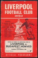 1966  Honvéd - Liverpool (0:2) Európa Kupa Labdarúgó Mérkőzés Meccsfüzete 10p. / Football Match Programme - Zonder Classificatie