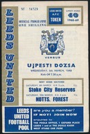 1968  Újpesti Dózsa - Leeds United (2:0) Európa Liga Labdarúgó Mérkőzés Meccsfüzete 16p. / Football Match Programme - Unclassified