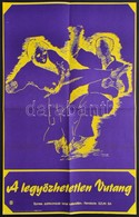 1983 A Legyőzhetetlen Vutang, Kínai Kalandfilm Plakátja, Hajtott, 56×38 Cm - Altri & Non Classificati