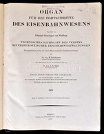 1938 Organ Für Die Fortschritte Des Eisenbahnwesens. 93. évf. Berlin, 1938, Julius Springer. Német Nyelven. Átkötött Fél - Unclassified
