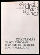 Csíki Tamás: Városi Zsidóság északkelet- és Kelet Magyarországon. Doktori Mestermunkák. Bp., 1999, Osiris. Kiadói Papírk - Non Classés