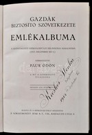 Paur Ödön (szerk.): Gazdák Biztosító Szövetkezete Emlékalbuma. Bp., 1914, Sokszorosító Ipar Rt. Újrakötött Egészvászon K - Unclassified