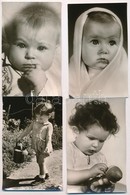 ** 50 Db MODERN Használatlan Fekete-fehér Gyerek Motívumlap / 50 Modern Unused Black And White Children Motive Postcards - Unclassified