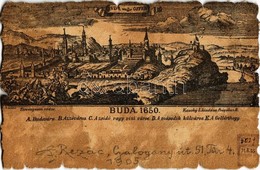 * T2/T3 Budapest, Buda 1650, Látkép, Vár, Budavára, Azzóváros, Zsidó- Vagy Víziváros, Külváros, Gellérthegy, L. Kaucky K - Unclassified