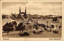 ** T2 Budapest, Ferenc József Híd, Villamos, Teherautó, Automobil, Szekér - Non Classés