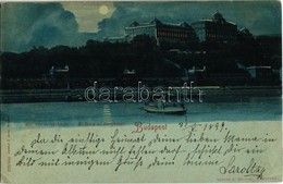 T2/T3 1899 Budapest I. Királyi Vár, Este, Litho  (EK) - Non Classés