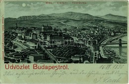 T2/T3 1898 (Vorläufer!) Budapest I. Buda, Királyi Várpalota. Ottmar Zieher Litho  (kis Szakadás / Small Tear) - Non Classés