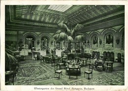T3/T4 Budapest V. Grand Hotel Hungaria Nagyszálloda, Téli Kert, Belső / Wintergarten (vágott / Cut) - Non Classés