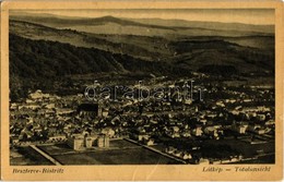 T2/T3 Beszterce, Bistritz, Bistrita; Látkép. Kiadja Gustav Zikeli / General View (gyűrődés / Crease) - Zonder Classificatie