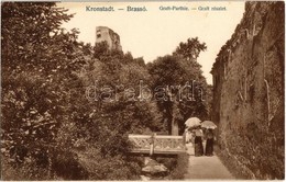 T2 1913 Brassó, Kronstadt, Brasov; Árokmente, Fahíd, Hölgyek Napernyővel / Graft, Wooden Bridge, Ladies With Umbrellas - Zonder Classificatie