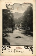 T2 1909 Herkulesfürdő, Baile Herculane; Cserna Híd. Divald Károly 911. Sz.  / Cerna River Bridge. Art Nouveau - Sin Clasificación