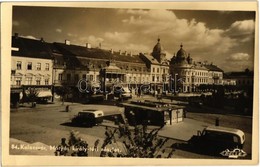 T2 Kolozsvár, Cluj; Mátyás Király Tér, Autóbusz, Vass & Rakits Cukrászda, Capitol Mozgó (mozi), étterem, üzletek / Squar - Zonder Classificatie