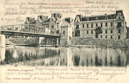 T2 1905 Lugos, Lugoj; Bésán és Haberehrn Paloták, Vashíd. Nemes Kálmán Kiadása  / Palaces, Bridge - Non Classés