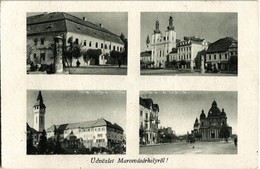 T2/T3 Marosvásárhely, Targu Mures; Városháza, Római Katolikus Templom, Ortodox Katedrális / Town Hall, Catholic Church,  - Non Classés