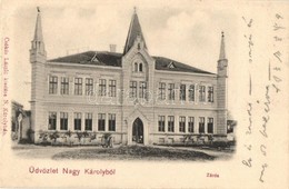 T2 1902 Nagykároly, Carei; Zárda. Csókás László Kiadása / Nunnery + BUDAPEST-KIRÁLYHÁZA Mozgóposta - Unclassified