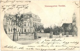 * T2/T3 1902 Torda, Turda; Vármegyeház, Tér, Templom / County Hall, Square, Church (EK - Unclassified