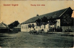 T3 1918 Vinga, Községi Elemi Iskola, Szekér. W. L. Bp. 5432. / Elementary School, Horse-drawn Wagon (EB) - Unclassified