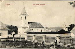 T2/T3 1911 Zágon, Zagon; Római Katolikus Templom / Church (EK) - Non Classés