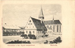 ** T2 Bártfa, Bardejov, Bardiov; Városháza (magyar Címer A Falán), Szent Egyed Templom. Divald Adolf Kiadása / Town Hall - Non Classificati