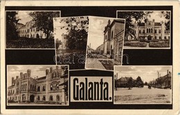 * T2/T3 1932 Galánta, Galanta; Herceg Esterházy Kastély, Zsinagóga, Fő Tér / Castle, Synagogue, Main Square (EK) - Zonder Classificatie