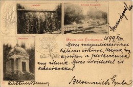 * T3 1899 Hermánd, Hermanecz, Harmanec; Akvadukt (csatornahíd), Vízvezeték, Papírgyár, Mauzóleum / Aqueduct, Water Bridg - Zonder Classificatie