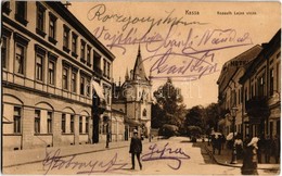 T2/T3 1912 Kassa, Kosice; Kossuth Lajos Utca, Jakab Palota (Jakab Árpád építész Villája), üzletek / Street View, Palace, - Zonder Classificatie