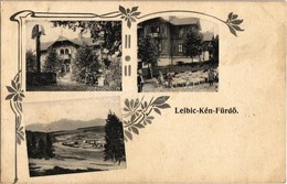 * T2/T3 Leibic, Leibitz, Lubica; Kén-fürdő, Juhnyáj / Sulphur Spa, Flock Of Sheep. Art Nouveau - Non Classés