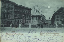 T2/T3 1899 Pozsony, Pressburg, Bratislava; Mária Terézia Emlékszobor. Edgar Schmidt Kiadása / Maria Theresia-Denkmal / M - Non Classés