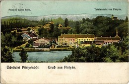 T2/T3 1915 Pöstyén, Pistyan, Piestany;  Pöstyén Egész Képe, Látkép. Kiadja Gipsz H. / Totalansicht Von Pistyán / General - Non Classés