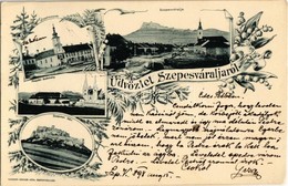 * T4 1898 Szepesváralja, Spisské Podhradie;  Irgalmasok Temploma, Püspöki Székhely és Székesegyház (Szepeshely), Szepesi - Unclassified