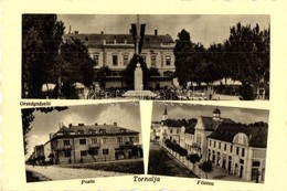 ** T2/T3 Tornalja, Tornala; Országzászló, Posta, Fő Utca, Poraczky László Kiadása / Hungarian Flag, Post Office, Main St - Non Classés