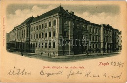 T2/T3 1898 Zagreb, Zágráb; Muzka Uciteljska I Zen. Strucna Skola / School (EK) - Sin Clasificación