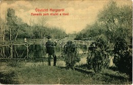 T3 1909 Horgos, Kamarás Park A Tóval. W. L. 6016. Kiadja Bodvai Károly / Park, Lake (szakadás / Tear) - Ohne Zuordnung