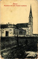 T4 1911 Óbecse, Stari Becej; Alsóvárosi Római Katolikus Templom és Plébánia. W. L. Bp. Kiadja Lévai Lajos / Catholic Chu - Unclassified