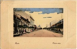 T2/T3 1912 Zenta, Senta; Eötvös Utca, üzlet. Kiadja Molnár Sz. Vincze / Street View, Shop (EK) - Zonder Classificatie