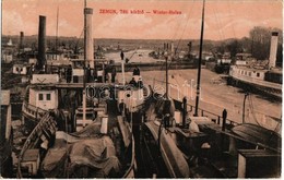 ** T2 Zimony, Semlin, Zemun; Téli Kikötő, Gőzhajók / Winter Sport With Steamships - Ohne Zuordnung