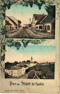 * T2/T3 1916 Strass Bei Spielfeld, Strasse / Street Views. Montage With Grapes (EK) - Ohne Zuordnung