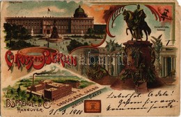 T3 1900 Berlin, Königl. Schloss, Kaiser Wilhelm Denkmal, B. Sprengel & Co. Union Chocolade, Cacao, Cakes / Castle, Monum - Ohne Zuordnung