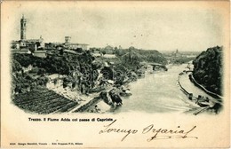 T2 Trezzo Sull'Adda; Il Fiume Adda Col Paese Di Capriate / The Adda River With The Village Of Capriate San Gervasio. Gio - Ohne Zuordnung