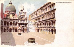 T2/T3 Venice, Venezia; Cortile Del Palazzo Ducale / Palace Courtyard, Litho - Ohne Zuordnung
