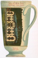 T2/T3 Vatra Dornei, Dornavátra, Dorna-Watra; Bahnhotel / Otelul Garii / Railway Hotel. Beer Glass Shape Postcard (EK) - Unclassified