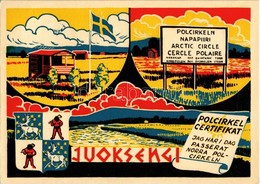 T2 1958 Juoksengi, Polcirkel Certifikat / Arctic Circle, Coat Of Arms - Unclassified