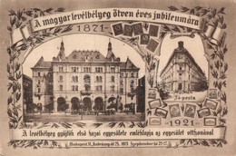 T2/T3 1921 A Magyar Levélbélyeg 50 éves Jubileuma. Levélbélyeggyűjtők Egyesületének Otthona, Fő Posta. 611. Számú Lap (ö - Ohne Zuordnung