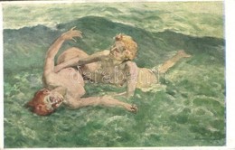 ** T2 Hullámok Játéka / Wellenspiel / Erotic Nude Art Postcard S: Magyar-Mannheimer - Unclassified