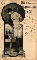 T2/T3 'Ein Blick Durch's Schlüsselloch' Künstlerpostkarte 6. J. Goldiner; Erotic Postcard (EK) - Unclassified