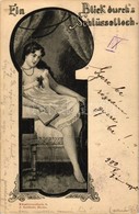 T2/T3 'Ein Blick Durch's Schlüsselloch' Künstlerpostkarte 9. J. Goldiner; Erotic Postcard (EK) - Unclassified