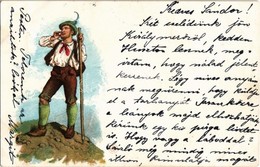 T2 1901 Tirol / Tyrolean Folklore, Highlander, Litho - Unclassified